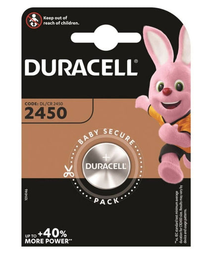 DURACELL - KNOPCEL BATTERIJ LITHIUM CR2450 3V 1 STUK DURACELL - KNOPCEL BATTERIJ LITHIUM CR2450 3V 1 STUK