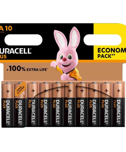 DURACELL - PLUS POWER 100 ALKALINE BATTERIJ AA LR6 10 STUKS DURACELL - PLUS POWER 100 ALKALINE BATTERIJ AA LR6 10 STUKS