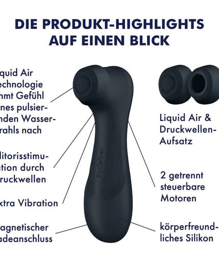SATISFYER - PRO 2 GENERATION 3 LIQUID AIR TECHNOLOGY BLACK SATISFYER - PRO 2 GENERATION 3 LIQUID AIR TECHNOLOGY BLACK
