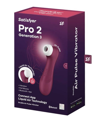Satisfyer – Pro 2 Generatie 3 Wijnrood Bluetooth & App Satisfyer – Pro 2 Generatie 3 Wijnrood Bluetooth & App