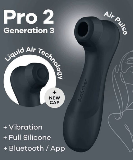 SATISFYER - PRO 2 GENERACIÓN 3 BLACK BLUETOOTH & APP SATISFYER - PRO 2 GENERACIÓN 3 BLACK BLUETOOTH & APP