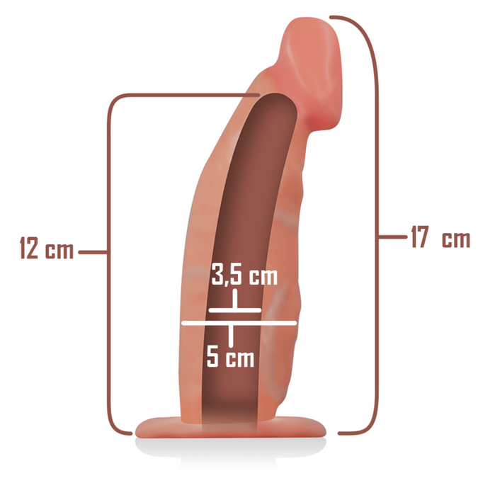 INTENSE - HOL HARNAS MET DILDO 18 X 3,5 CM