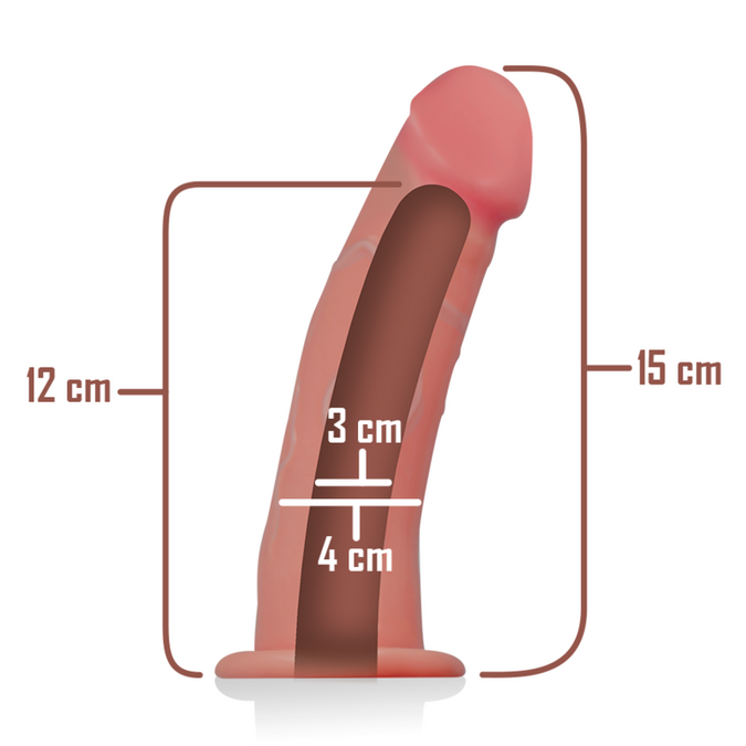 Intense – Holle harnas met dildo 16 x 3 cm