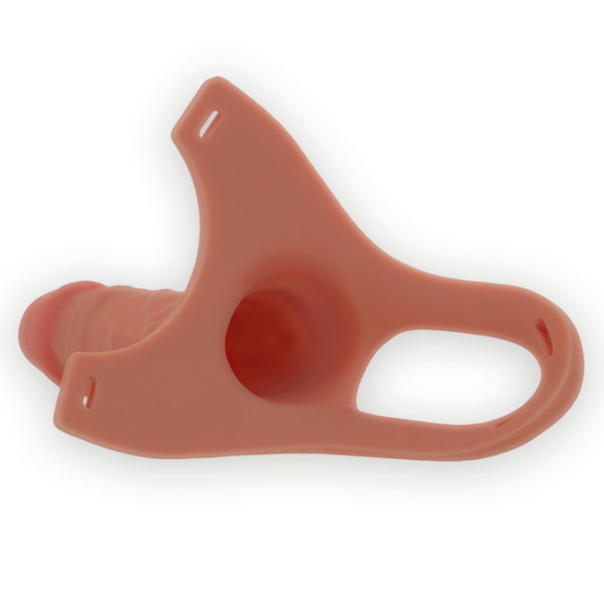 INTENSE - HOLLOW HARNESS MET SILICONEN DILDO 16 X 3,5 CM