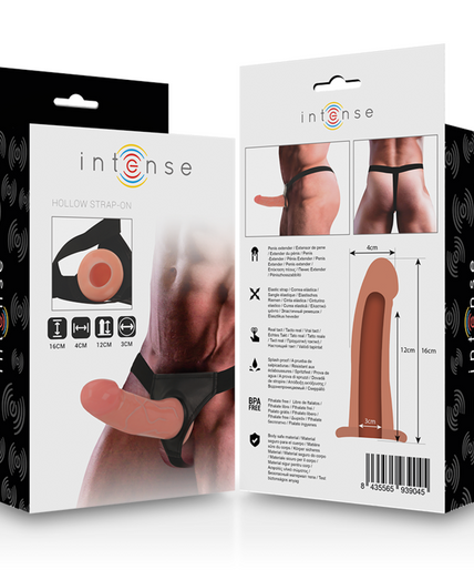 INTENSE - HOLLOW HARNESS WITH DILDO 16 X 3 CM INTENSE - HOLLOW HARNESS WITH DILDO 16 X 3 CM