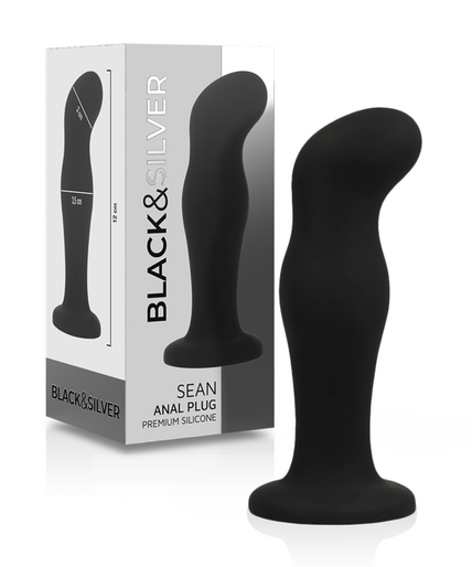 BLACK&SILVER - SEAN PLUG ANAL PREMIUM SILICONE BLACK BLACK&SILVER - SEAN PLUG ANAL PREMIUM SILICONE BLACK
