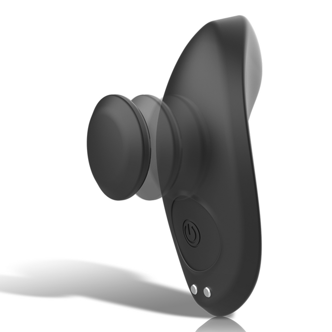 ZWART&ZILVER - PRESTON OPLAADBARE SILICONEN VIBRATOR PANTY ZWART