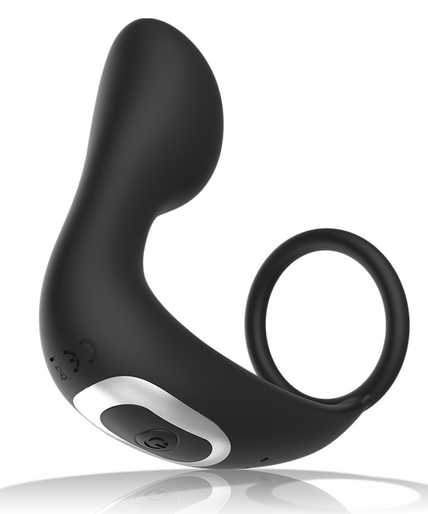 BLACK&SILVER - REMOTE CONTROL ANAL MASSAGER RECHARGEABLE SILICONE BLACK BLACK&SILVER - REMOTE CONTROL ANAL MASSAGER RECHARGEABLE SILICONE BLACK
