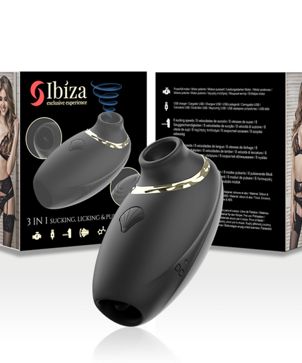 IBIZA - 3 IN 1 SUCKING, LICKING & PULSING VIBE IBIZA - 3 IN 1 SUCKING, LICKING & PULSING VIBE