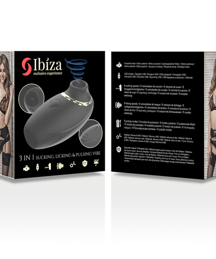 IBIZA - 3 IN 1 SUCKING, LICKING & PULSING VIBE IBIZA - 3 IN 1 SUCKING, LICKING & PULSING VIBE