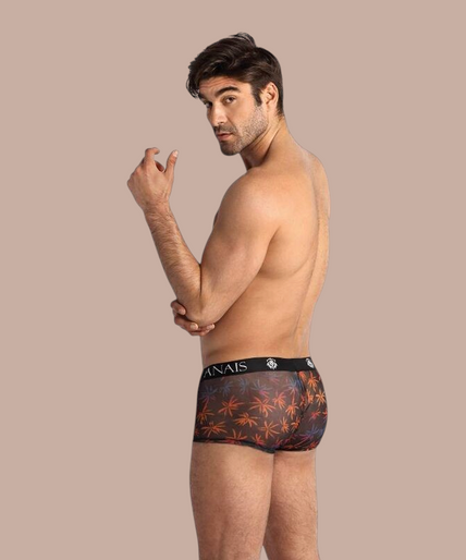 Anais Men – Chill Boxer | Premium Men’s Underwear Pleasurements Anais Men Chill boxer met kleurrijk bladerpatroon en zwarte tailleband met merklogo