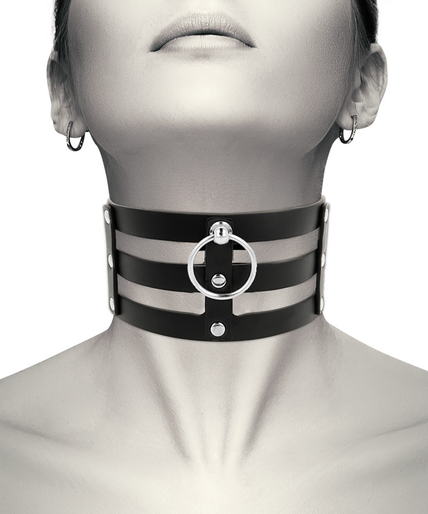 COQUETTE CHIC DESIRE - FETISH STYLE VEGAN LEATHER CHOKER COQUETTE CHIC DESIRE - FETISH STYLE VEGAN LEATHER CHOKER