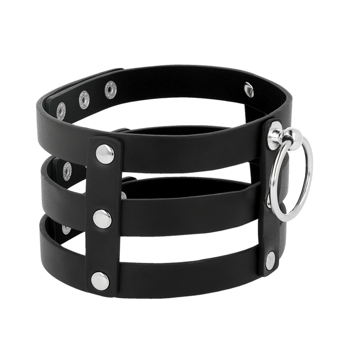 COQUETTE CHIC DESIRE - FETISH STIJL VEGAN LEREN CHOKER
