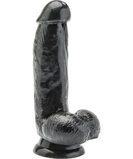 GET REAL - DILDO 12 CM WITH BALLS BLACK GET REAL - DILDO 12 CM WITH BALLS BLACK