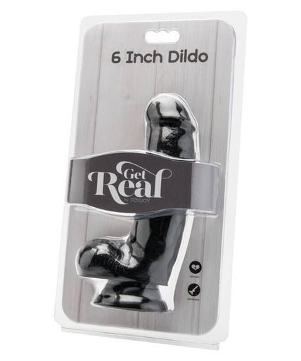 GET REAL - DILDO 12 CM WITH BALLS BLACK GET REAL - DILDO 12 CM WITH BALLS BLACK