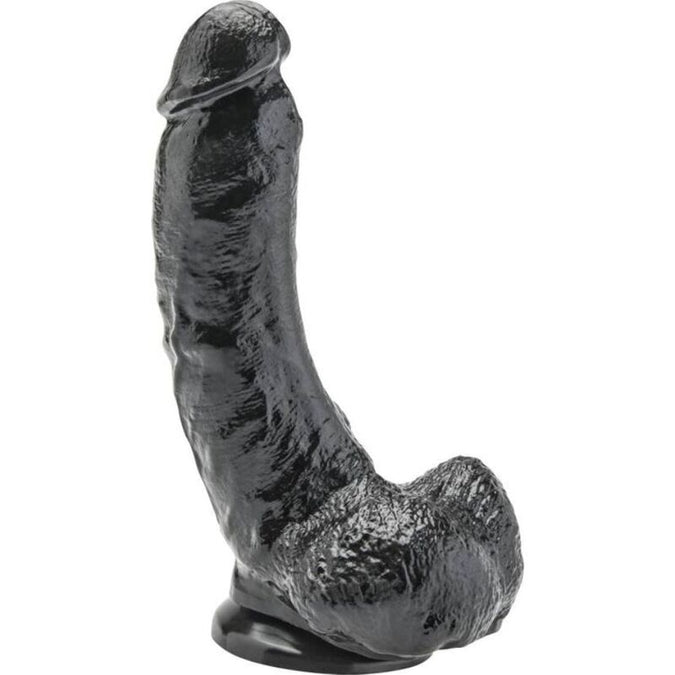 GET REAL - DILDO 20,5 CM MET BALLEN ZWART
