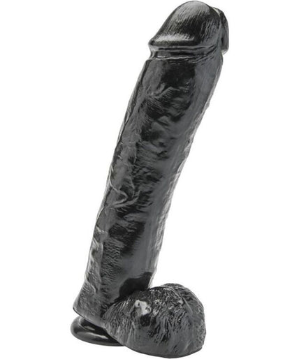 GET REAL - DILDO 28 CM WITH BALLS BLACK GET REAL - DILDO 28 CM WITH BALLS BLACK