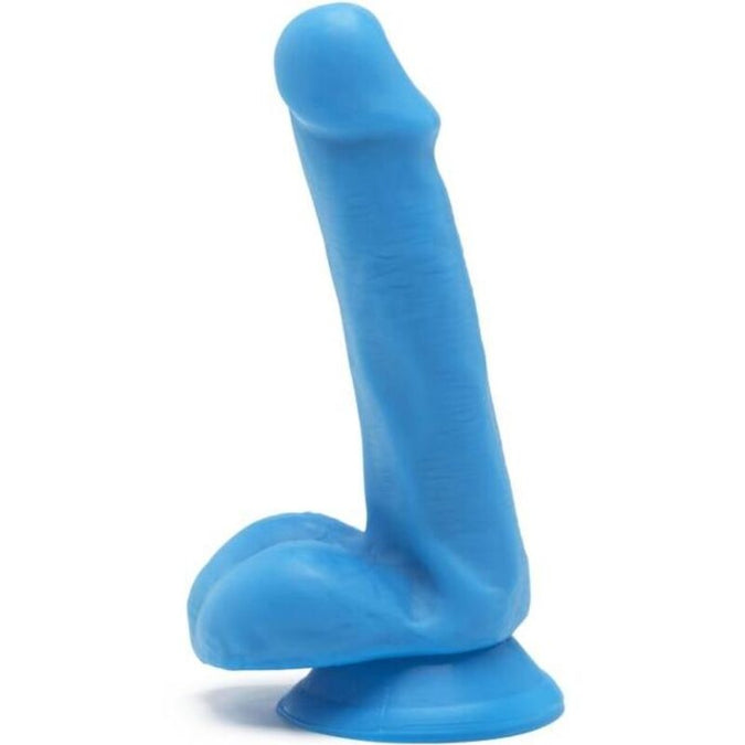Get Real – Happy Dicks Dildo met Ballen Blauw 12 Cm
