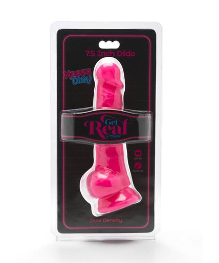 GET REAL - HAPPY DICKS 19 CM WITH BALLS PINK GET REAL - HAPPY DICKS 19 CM WITH BALLS PINK