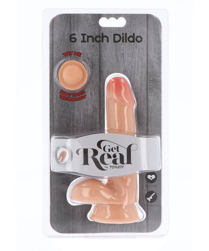 GET REAL - DUAL DENSITY DILDO 17 CM BALLS SKIN GET REAL - DUAL DENSITY DILDO 17 CM BALLS SKIN