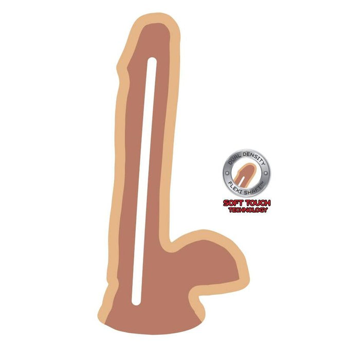 GET REAL - DUAL DENSITY DILDO 17 CM BALLEN HUID