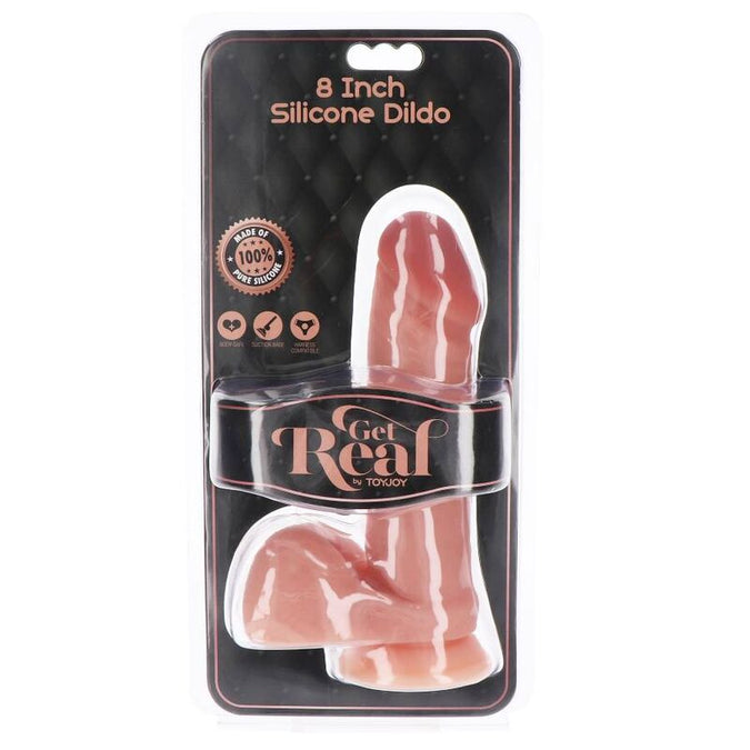 Get Real – Siliconen dildo met ballen, huid 20,5 cm