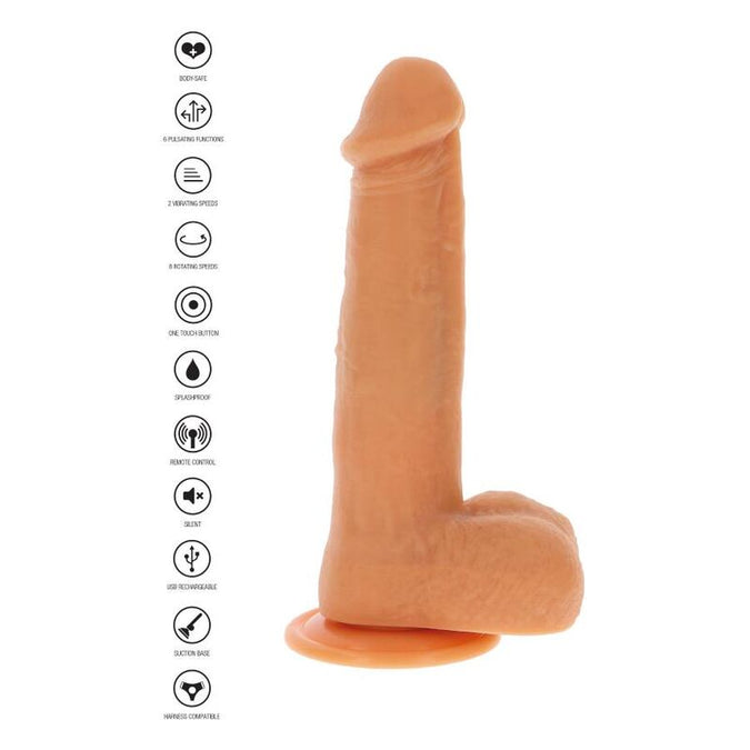 ECHT WAAR - Roterende Kralen Vibrerende Dildo Huid