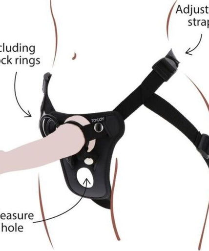 GET REAL - STRAP-ON PLEASURE HARNESS BLACK GET REAL - STRAP-ON PLEASURE HARNESS BLACK