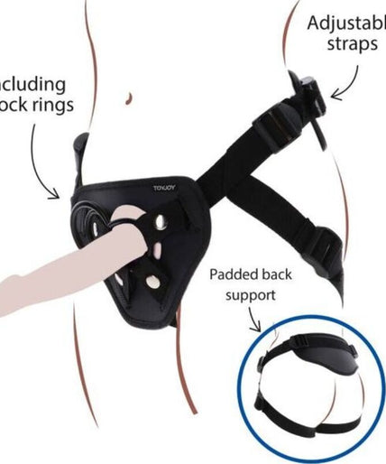GET REAL - STRAP-ON DELUXE HARNESS BLACK GET REAL - STRAP-ON DELUXE HARNESS BLACK