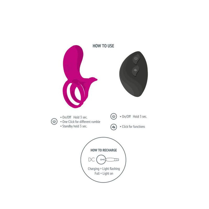 Xocoon – Paarstimulator Ring Fuchsia