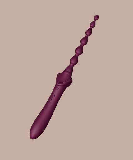 Zalo – Bess 2 Clitorismassager Paars Pleasurements Zalo Bess 2 paarse clitorisstimulator van siliconen met verwisselbare opzetstukken en gouden details.