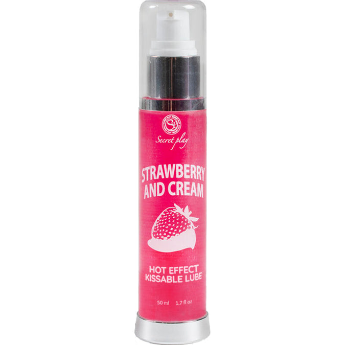 SECRETPLAY - GLIJMIDDEL 2-1 WARMTE EFFECT AARDBEI & ROOM 50 ML