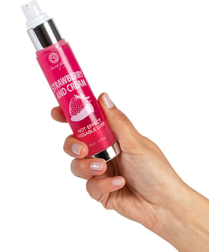 SECRETPLAY - GLIJMIDDEL 2-1 WARMTE EFFECT AARDBEI & ROOM 50 ML SECRETPLAY - GLIJMIDDEL 2-1 WARMTE EFFECT AARDBEI & ROOM 50 ML