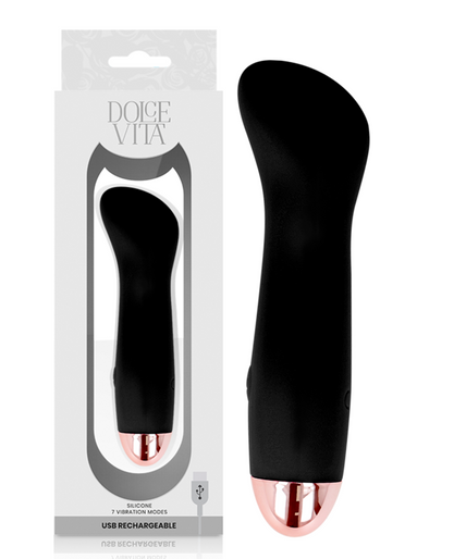 Pleasurements – Dolce Vita – Oplaadbare vibrator One Zwart 7 Snelheden Pleasurements – Dolce Vita – Oplaadbare vibrator One Zwart 7 Snelheden