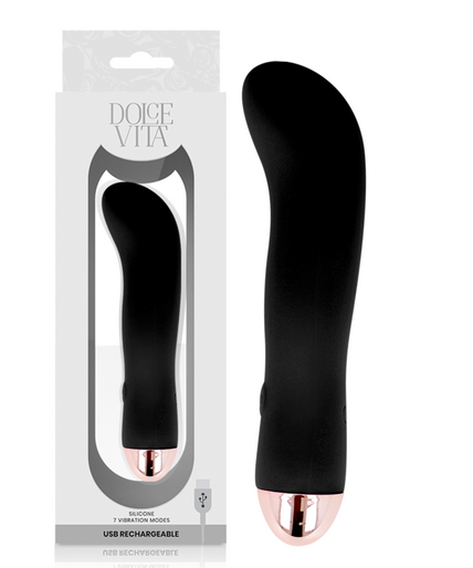 Pleasurements – Dolce Vita – Oplaadbare vibrator Twee Zwart 7 Snelheden Pleasurements – Dolce Vita – Oplaadbare vibrator Twee Zwart 7 Snelheden
