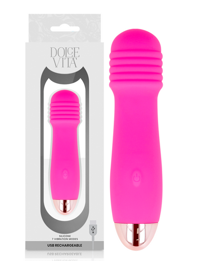 DOLCE VITA - RECHARGEABLE VIBRATOR THREE PINK 7 SPEEDS DOLCE VITA - RECHARGEABLE VIBRATOR THREE PINK 7 SPEEDS