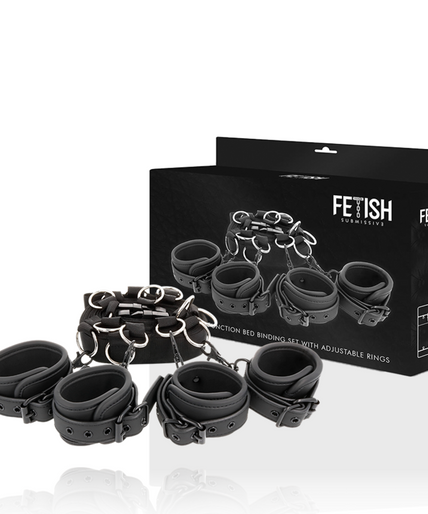 FETISH SUBMISSIVE - LUXURY BED TIES SET WITH NOPRENE LINING FETISH SUBMISSIVE - LUXURY BED TIES SET WITH NOPRENE LINING