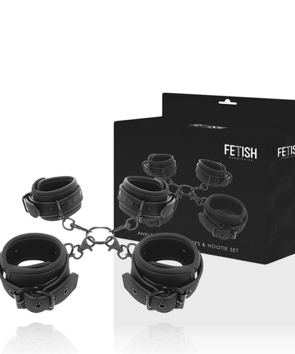 FETISH SUBMISSIVE - SET OF HAND AND ANKLE HANDCUFFS WITH NOPRENE LINING FETISH SUBMISSIVE - SET OF HAND AND ANKLE HANDCUFFS WITH NOPRENE LINING