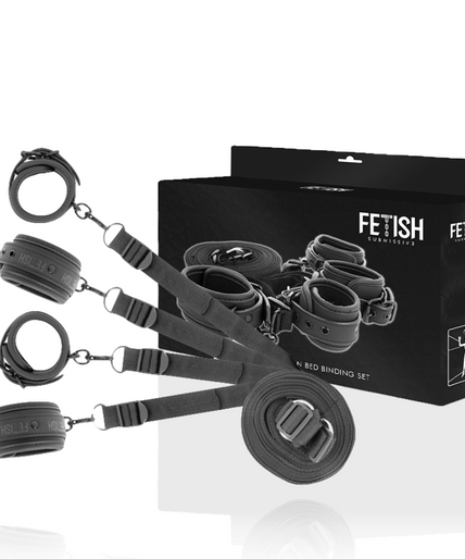 FETISH SUBMISSIVE - SET OF HANDCUFFS AND TIES WITH NOPRENE LINING FETISH SUBMISSIVE - SET OF HANDCUFFS AND TIES WITH NOPRENE LINING