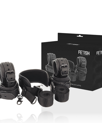 FETISH SUBMISSIVE - MASTER POSITION WITH 4 NOPRENE-LINED HANDCUFFS FETISH SUBMISSIVE - MASTER POSITION WITH 4 NOPRENE-LINED HANDCUFFS
