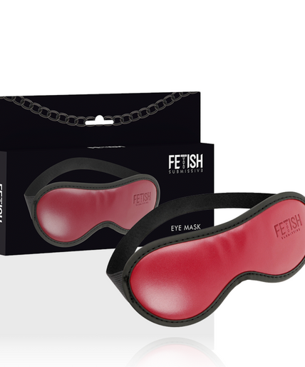 FETISH SUBMISSIVE DARK ROOM - VEGAN LEATHER MASK WITH NEOPRENE LINING FETISH SUBMISSIVE DARK ROOM - VEGAN LEATHER MASK WITH NEOPRENE LINING