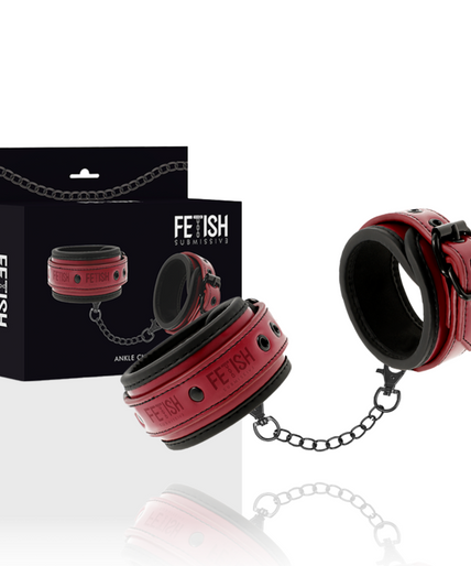 FETISH SUBMISSIVE DARK ROOM - VEGAN LEATHER ANKLE HANDCUFFS WITH NEOPRENE LINING FETISH SUBMISSIVE DARK ROOM - VEGAN LEATHER ANKLE HANDCUFFS WITH NEOPRENE LINING