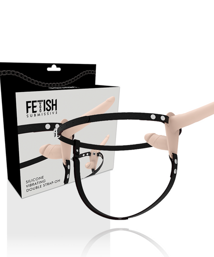 FETISH SUBMISSIVE HARNESS - DOUBLE PENETRATION FLESH UP VIBRATOR FETISH SUBMISSIVE HARNESS - DOUBLE PENETRATION FLESH UP VIBRATOR
