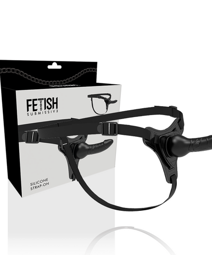 FETISH SUBMISSIVE HARNESS - BLACK SILICONE REALISTIC 16 CM FETISH SUBMISSIVE HARNESS - BLACK SILICONE REALISTIC 16 CM