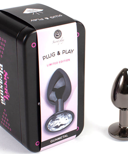 SECRETPLAY - GUNMETAL BUTT PLUG SMALL SIZE 7 CM SECRETPLAY - GUNMETAL BUTT PLUG SMALL SIZE 7 CM