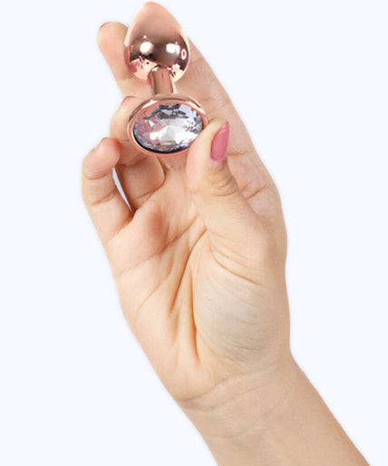 SECRETPLAY - METAL BUTT PLUG ROSE GOLD SMALL SIZE 7 CM SECRETPLAY - METAL BUTT PLUG ROSE GOLD SMALL SIZE 7 CM