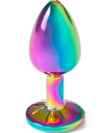 SECRETPLAY - METAL BUTT PLUG RAINBOW SMALL SIZE 7 CM SECRETPLAY - METAL BUTT PLUG RAINBOW SMALL SIZE 7 CM