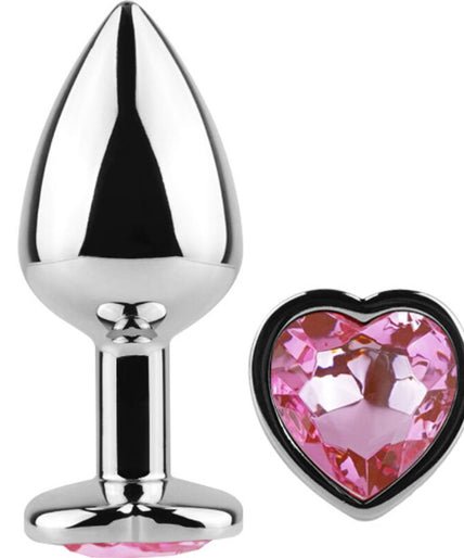 SECRETPLAY - METAL BUTT PLUG FUCHSIA HEART SMALL SIZE 7 CM SECRETPLAY - METAL BUTT PLUG FUCHSIA HEART SMALL SIZE 7 CM