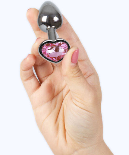 SECRETPLAY - METAL BUTT PLUG FUCHSIA HEART SMALL SIZE 7 CM SECRETPLAY - METAL BUTT PLUG FUCHSIA HEART SMALL SIZE 7 CM
