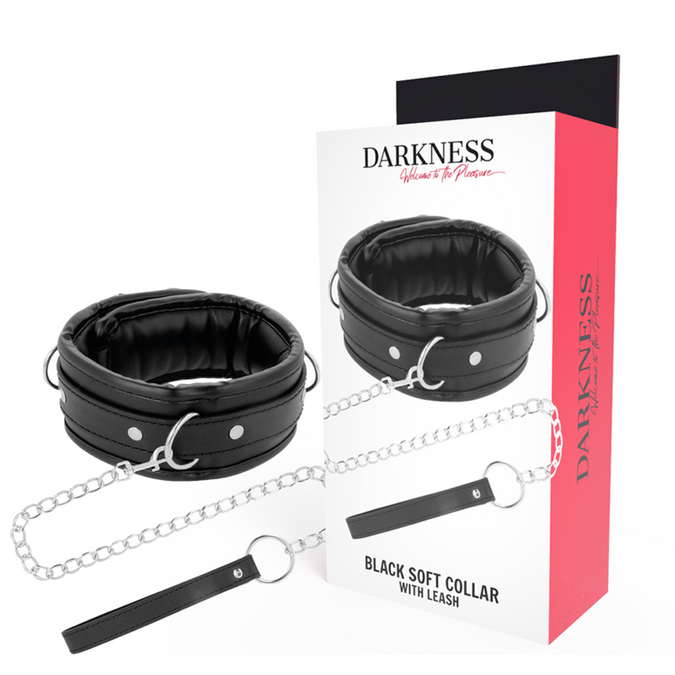 DARKNESS - ZACHTE LEREN KETTING MET KETTING